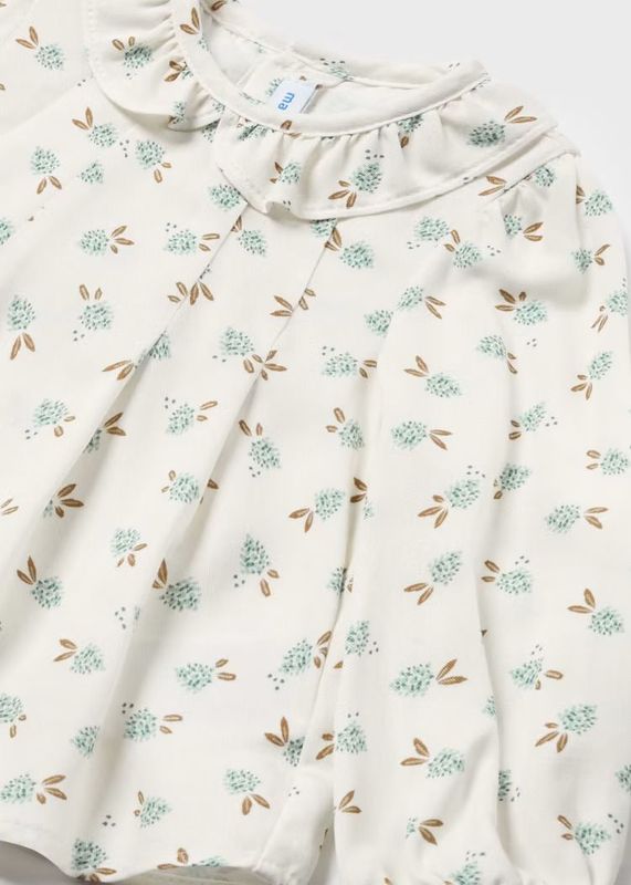 Mayoral floral blouse with flared trousers