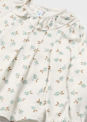 Mayoral floral blouse with flared trousers