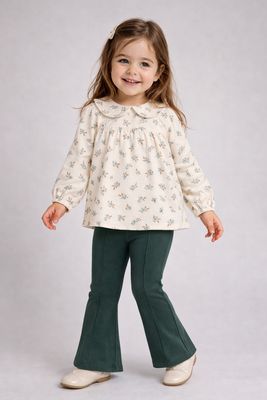 Mayoral floral blouse with flared trousers Mayoral floral blouse with flared trousers