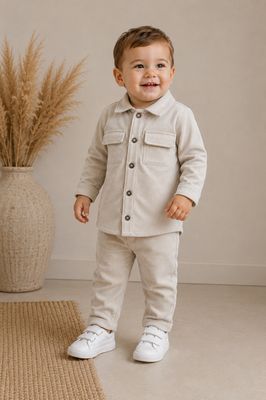 Corduroy Shirt and Pants Set