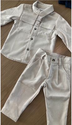 Corduroy Shirt and Pants Set