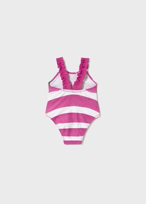 Mayoral floral striped swimsuit