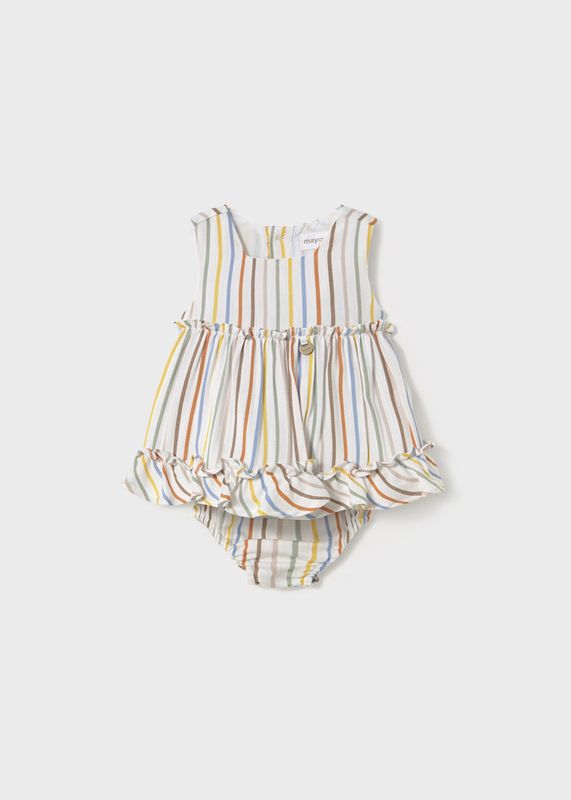 Mayoral striped dress with nappy cover