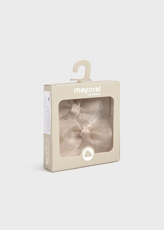Mayoral Newborn bow clip and headband set