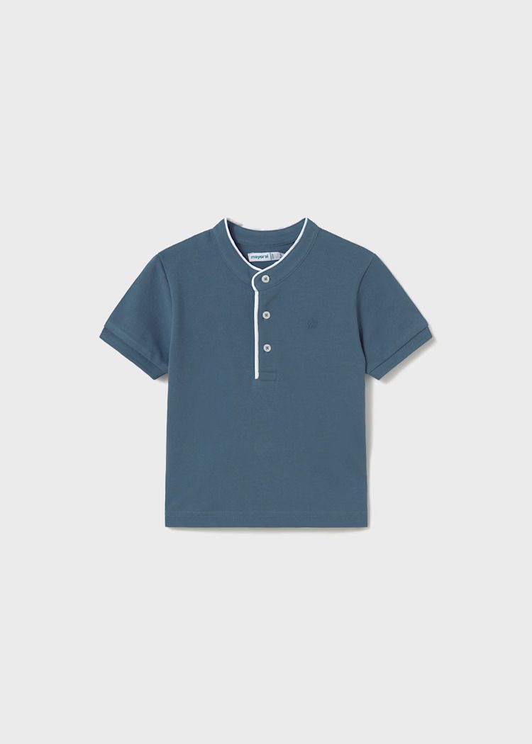 Mayoral mao collar polo shirt
