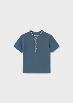 Mayoral mao collar polo shirt