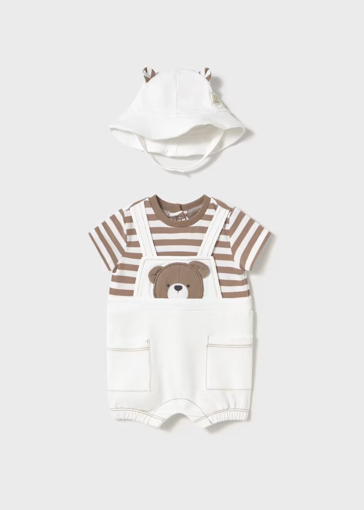 Mayoral teddy dungarees roper with hat