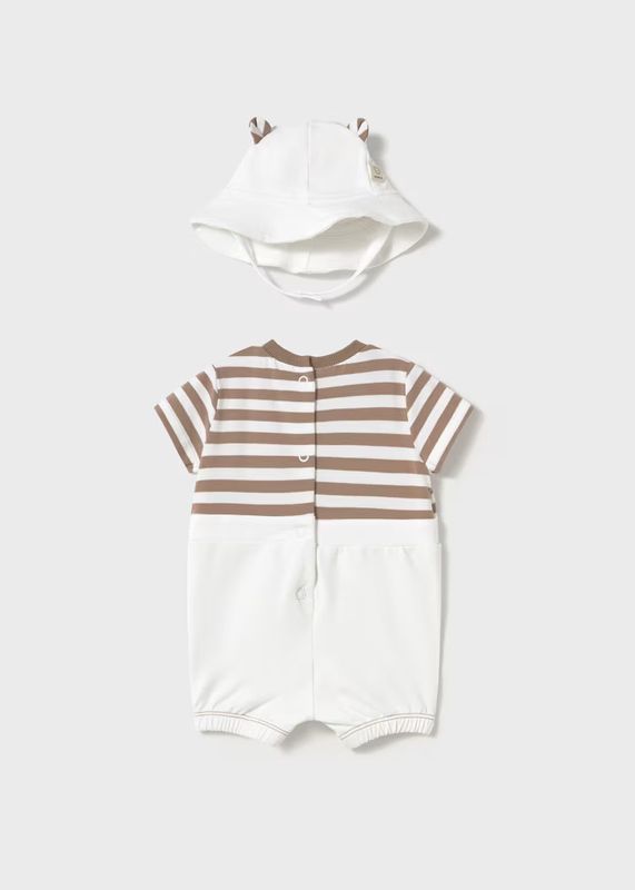 Mayoral teddy dungarees roper with hat