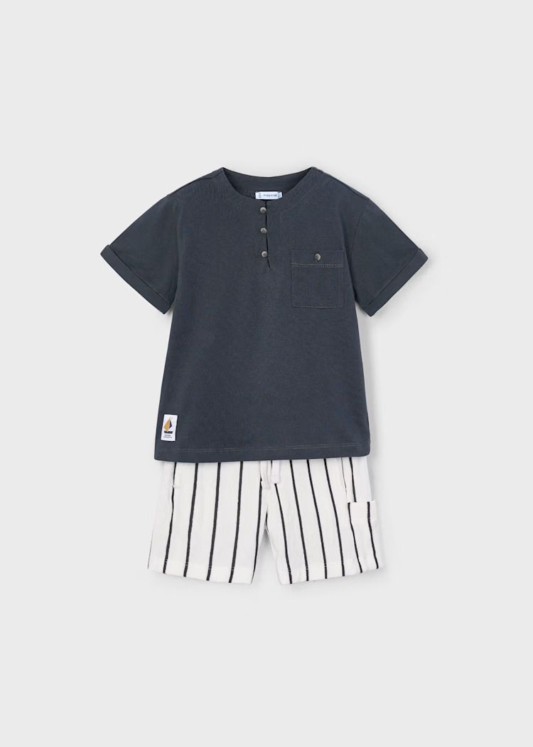 Mayoral striped shorts and t-shirt set