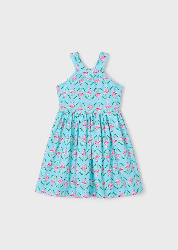 Mayoral print cross strap dress