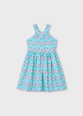 Mayoral print cross strap dress