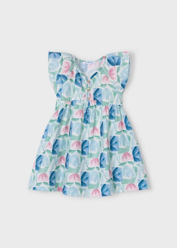 Mayoral geometric flower print dress
