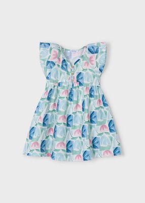 Mayoral geometric flower print dress