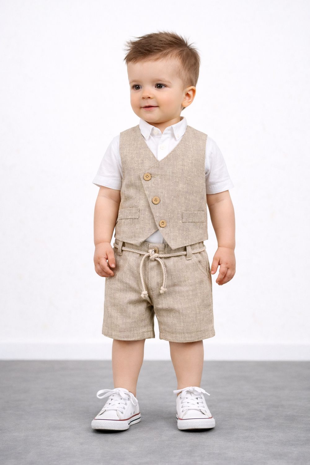 SRFN vest and bermuda short set