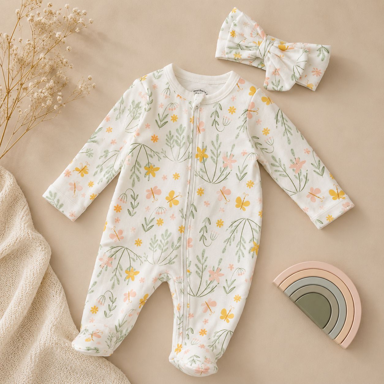 SRFN bodysuit with zipper and bow headband