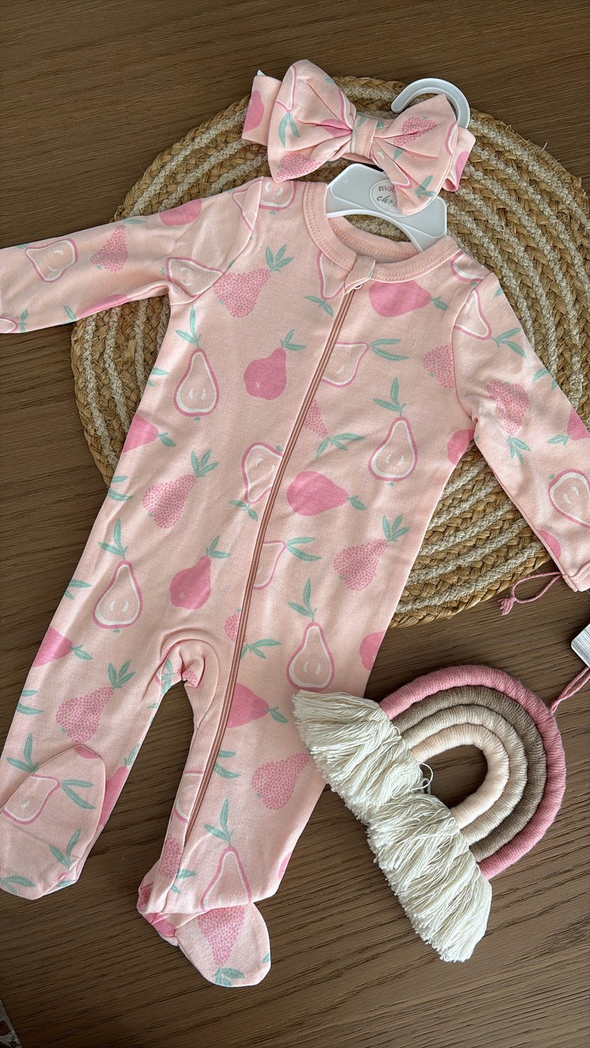 SRFN bodysuit with zipper and bow headband