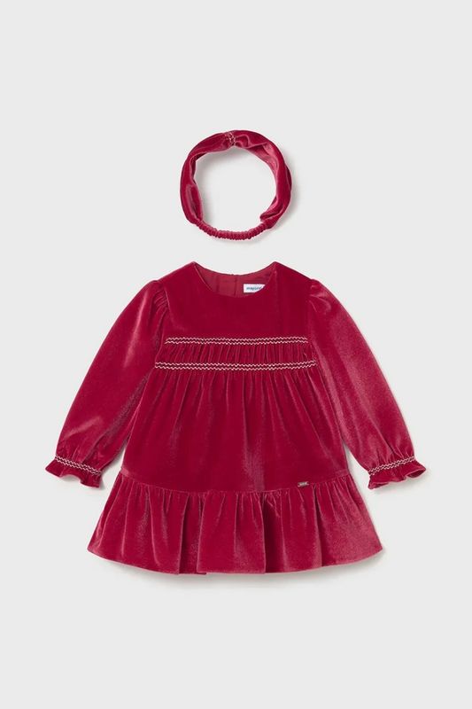Mayoral velvet dress with headband