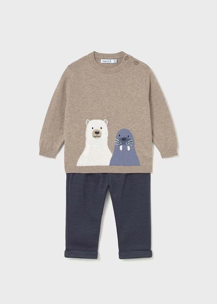 Mayoral jumper and cozy trousers set