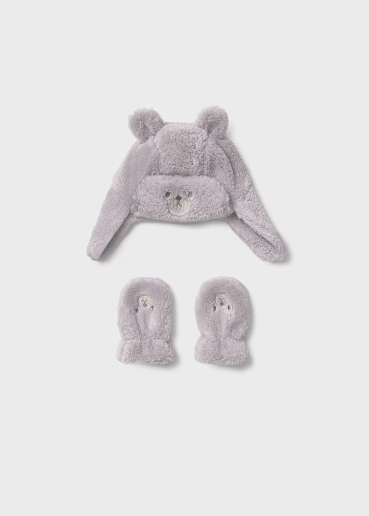 Mayoral bear hat and mittens set
