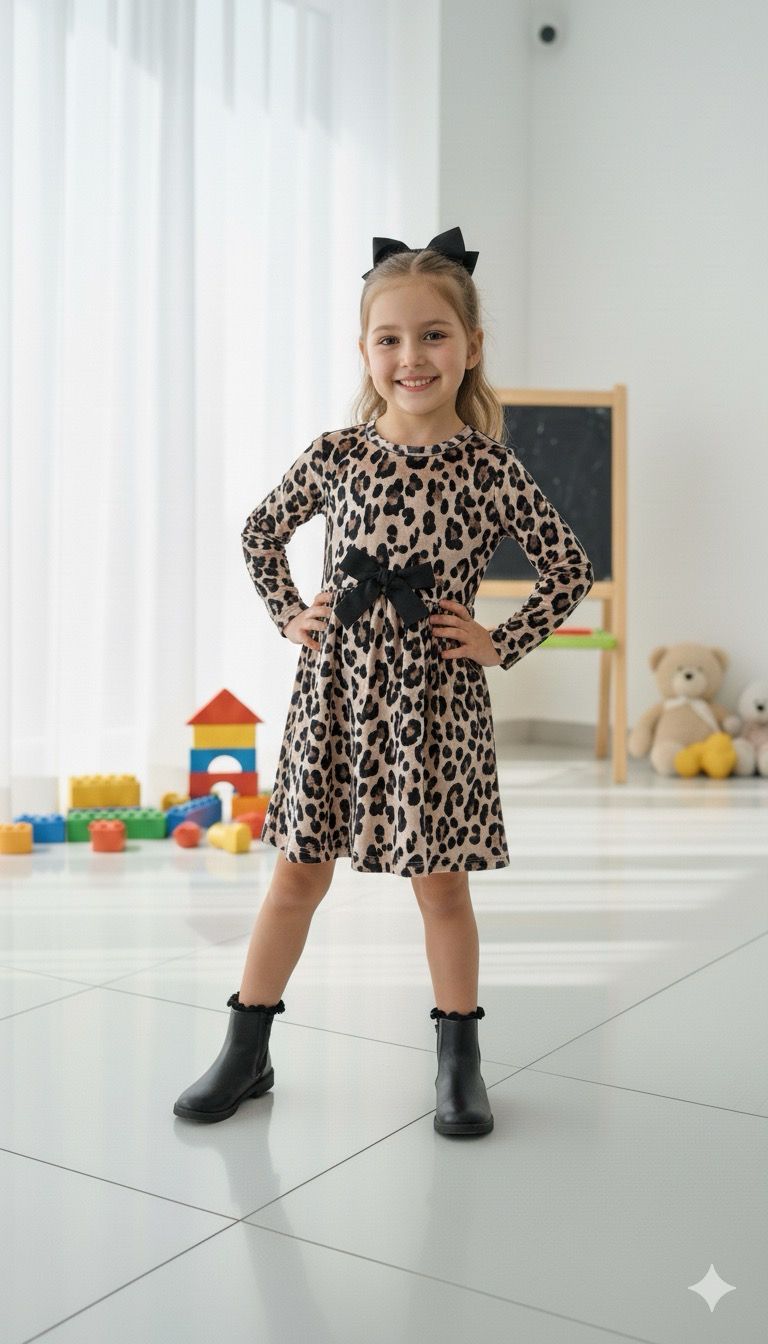 SRFN velvet dress with bow