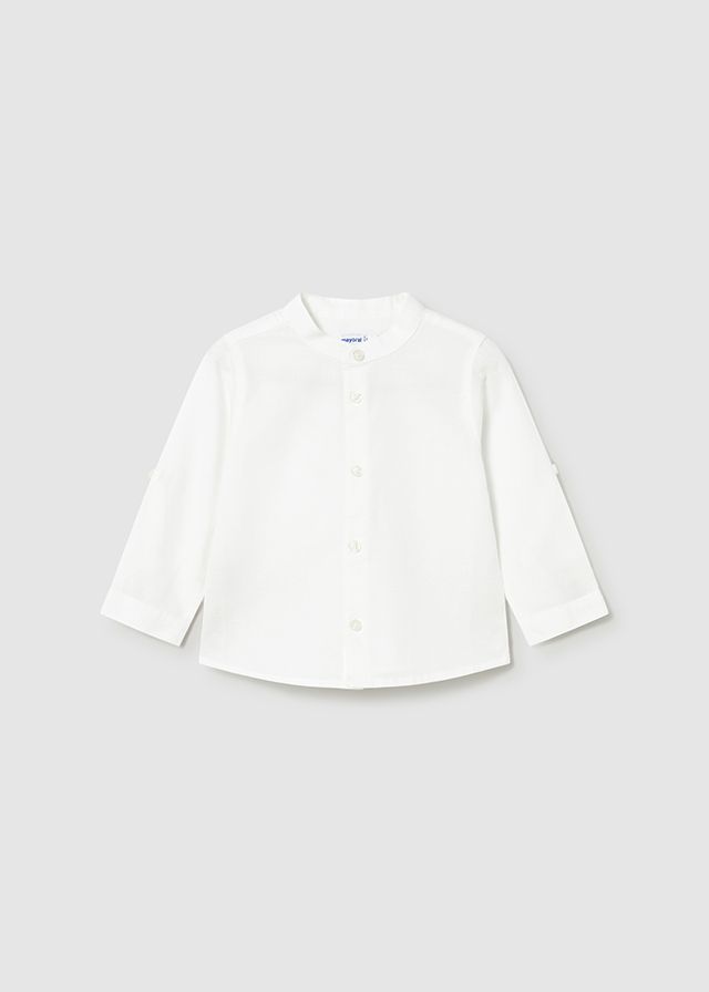 Mayoral long-sleeved linen shirt