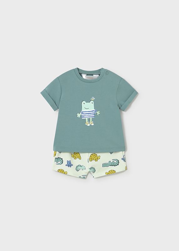 Mayoral set printed shorts and shirt