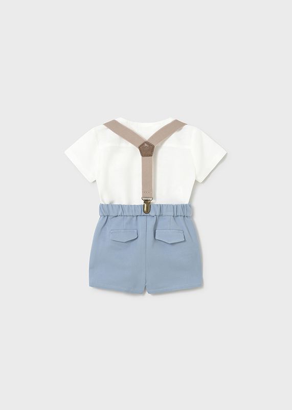 Mayoral linen set with suspenders