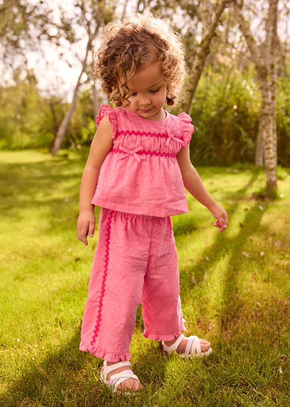 Mayoral ruffled trousers set