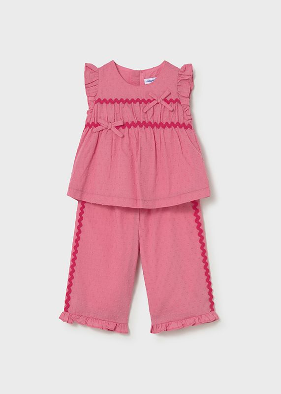 Mayoral ruffled trousers set