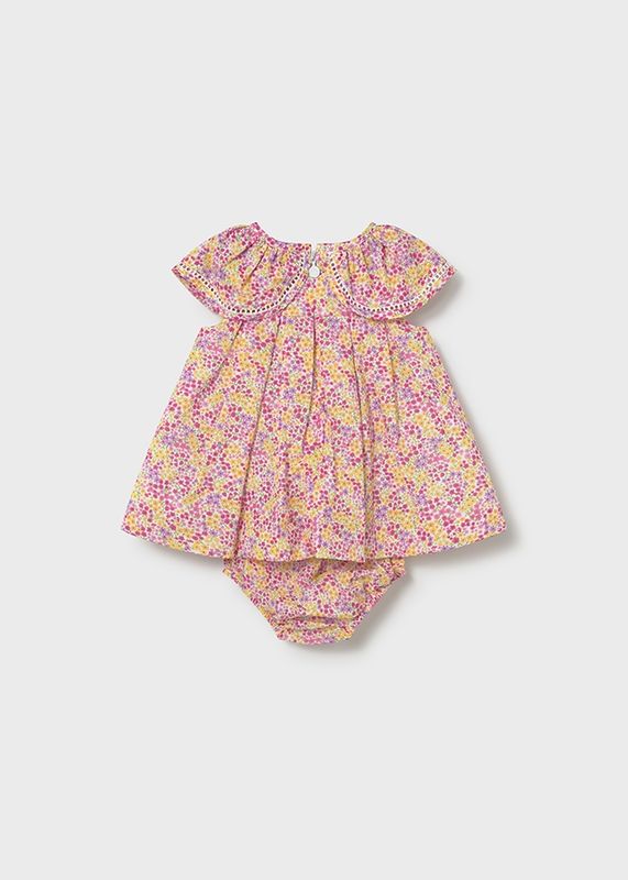 Mayoral print dress with nappy cover