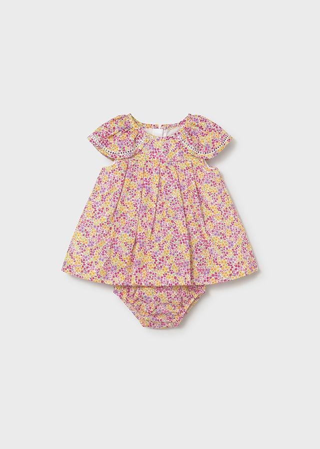Mayoral print dress with nappy cover