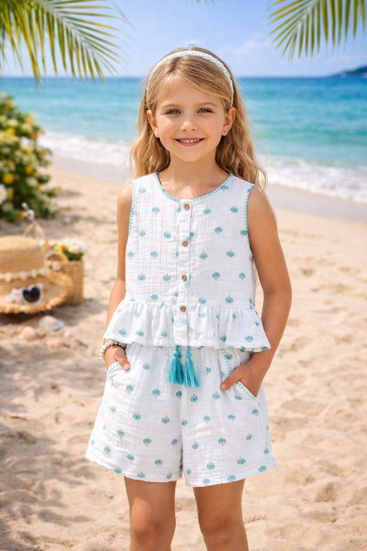 Mayoral print short set