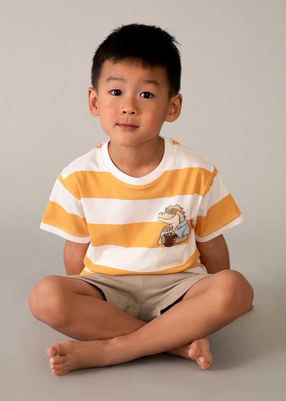 Mayoral striped trousers and t-shirt set