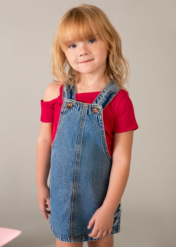 Mayoral flowing denim dungarees