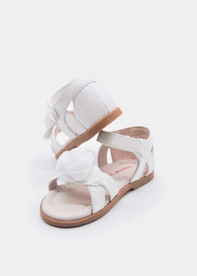 Mayoral flower patent leather sandal