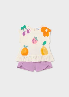 Mayoral set shorts and fruit t-shirt