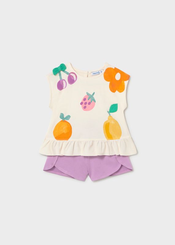 Mayoral set shorts and fruit t-shirt
