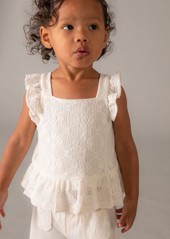 Mayoral crochet trousers set