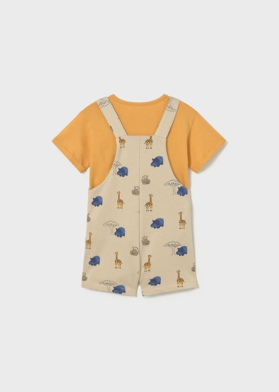 Mayoral printed dungarees and T-shirt set