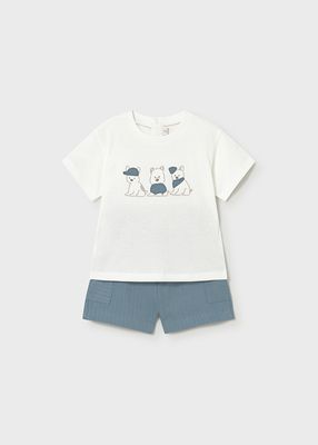 Mayoral animal print trousers and t-shirt set