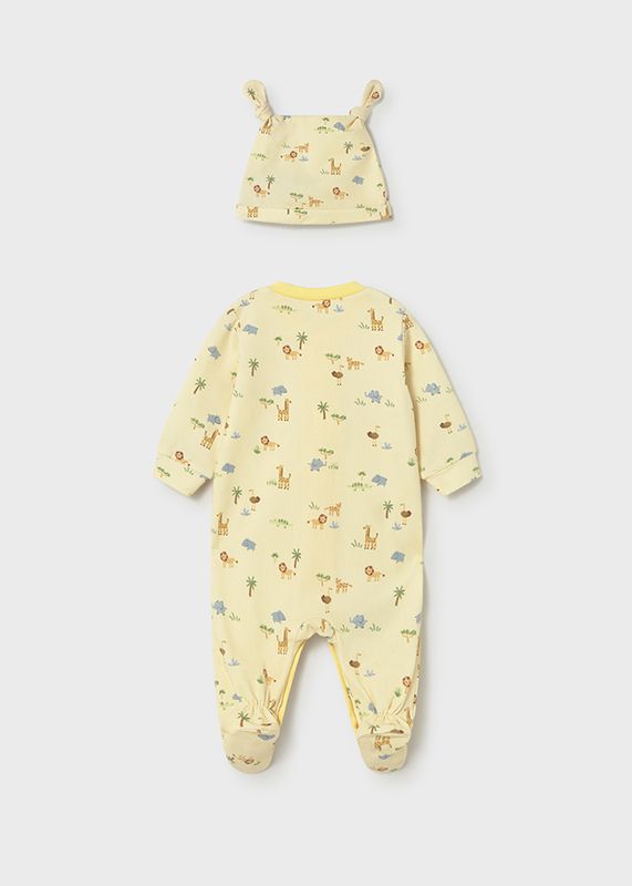 Mayoral animal romper with hat
