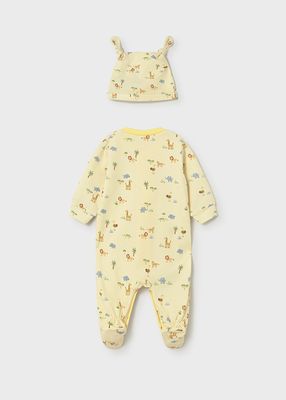Mayoral animal romper with hat