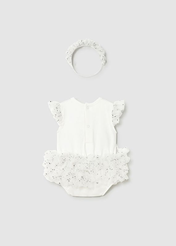 Mayoral bear tutu bodysuit with headband