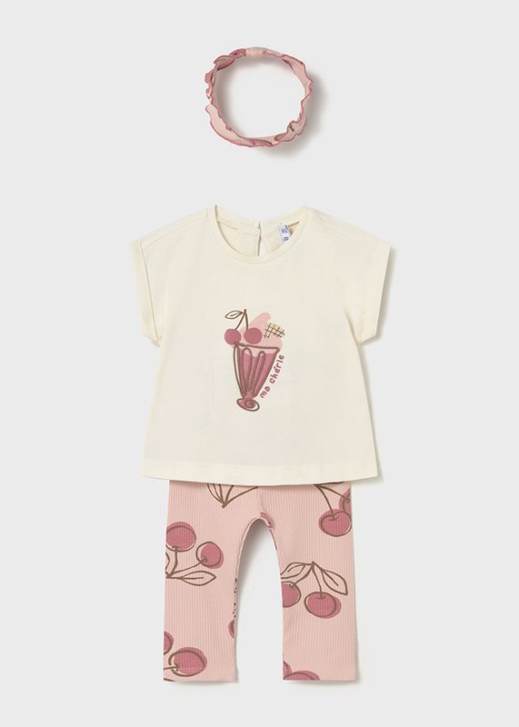Mayoral 3 pieces leggings set with headband