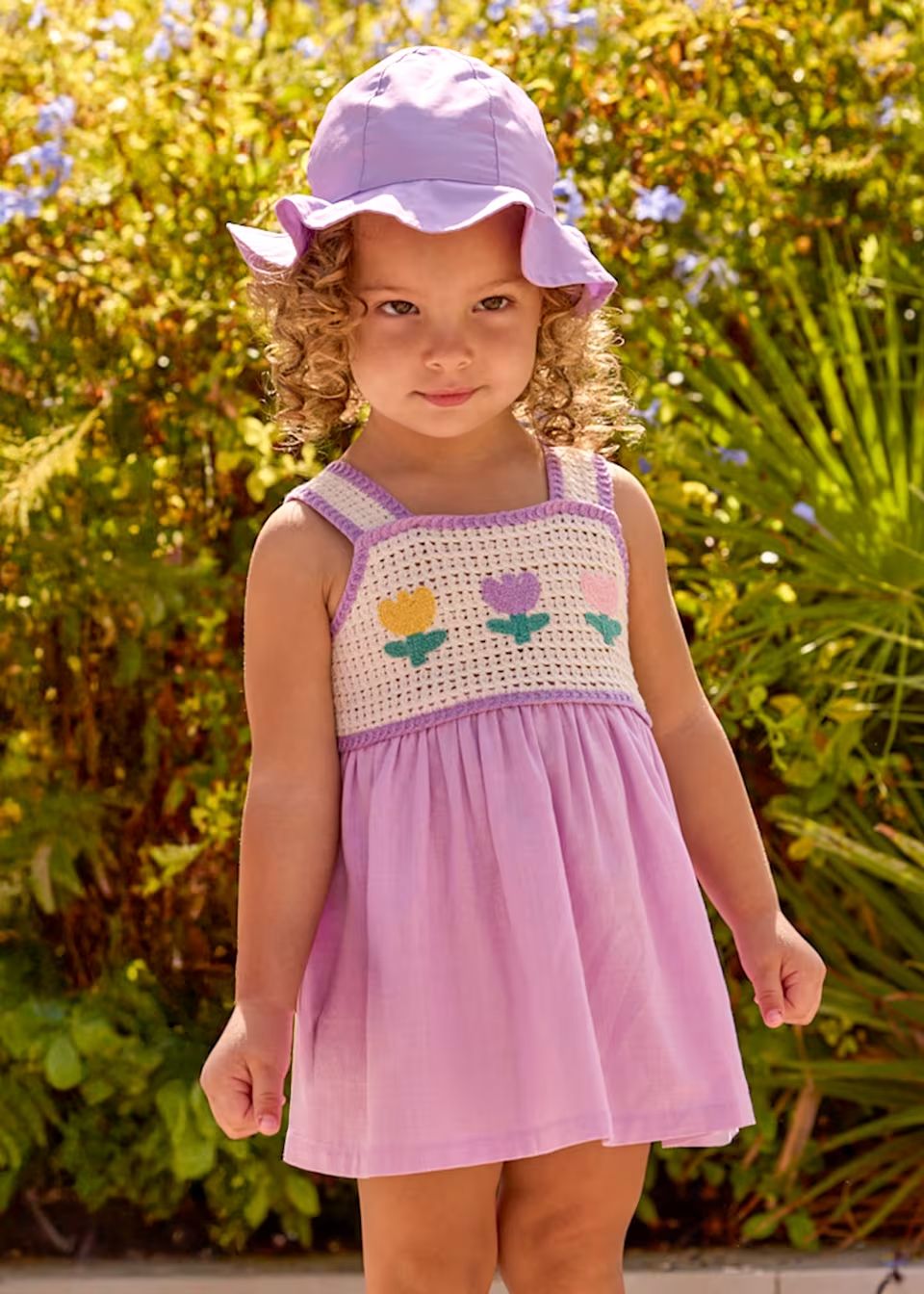 Mayoral crochet combination dress