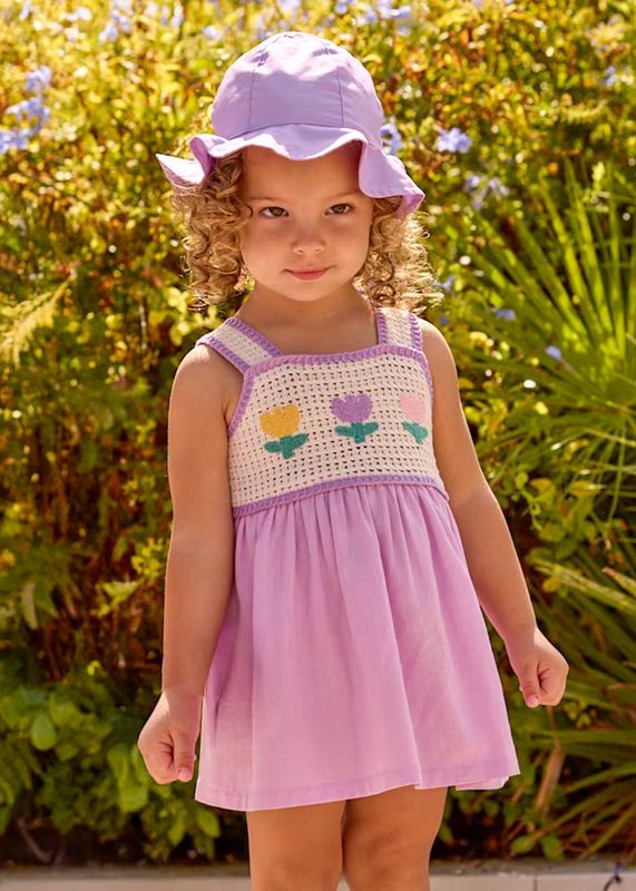 Mayoral crochet combination dress