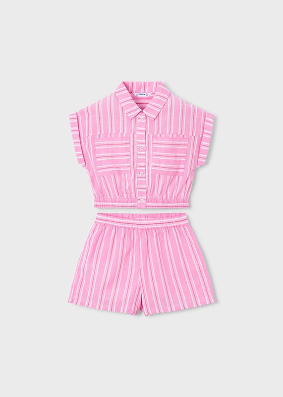 Mayoral striped short set