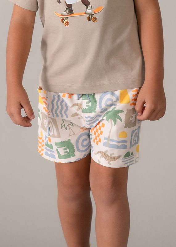 Mayoral bermuda print swim shorts