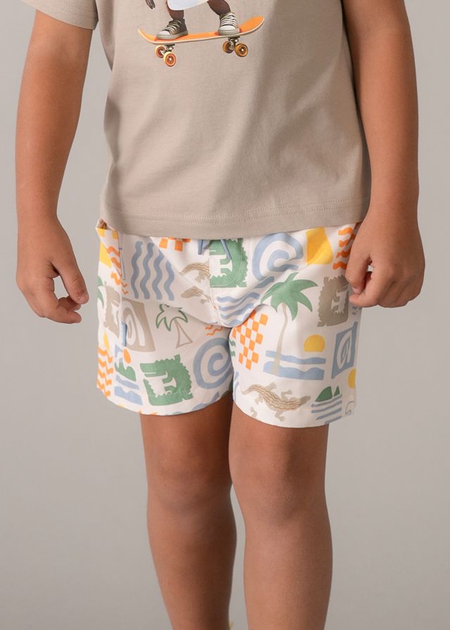 Mayoral bermuda print swim shorts