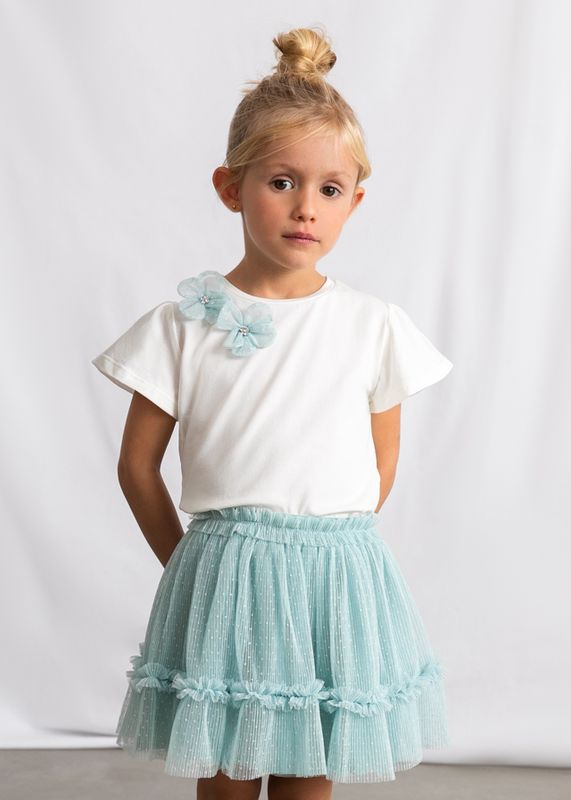 Mayoral tulle skirt and t-shirt set